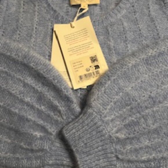 NWT Sezane Blue Gilet Amance Cardigan Sweater Size Medium - Picture 10 of 10